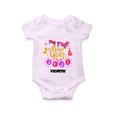 "My First New Year 2025 - Heartwarming Memories With Our Customized Romper for Babies With Name" - LILAC - 0 - 3 Months Old (Chest 16")