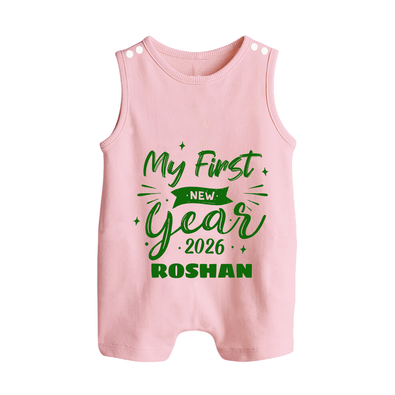 My First New Year 2026 – Neon Glow Theme | Customized Romper Suit   - BABY PINK - 0 - 5 Months Old (Chest 18")