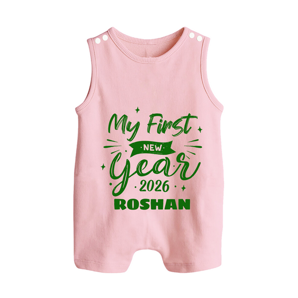 My First New Year 2026 – Neon Glow Theme | Customized Romper Suit   - BABY PINK - 0 - 5 Months Old (Chest 18")