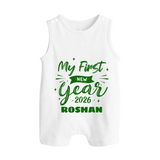 My First New Year 2026 – Neon Glow Theme | Customized Romper Suit   - WHITE - 0 - 5 Months Old (Chest 18")