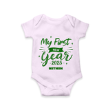 "My First New Year 2025 - Blissful Moments With Our Customized Romper for Babies With Name" - LILAC - 0 - 3 Months Old (Chest 16")