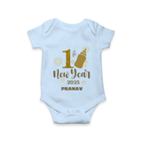 "My First New Year 2025 - Special Memories With Our Customized Romper for Babies With Name" - BABY BLUE - 0 - 3 Months Old (Chest 16")