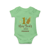 "My First New Year 2025 - Special Memories With Our Customized Romper for Babies With Name" - GREEN - 0 - 3 Months Old (Chest 16")