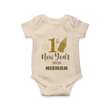 1st New Year 2026 – Baby Bottle | Personalised Romper for Kids - IVORY - New Born (Chest 14")