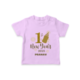 "My First New Year 2025 - Special Memories With Our Customized T-Shirt for Kids With Name" - LILAC - 0-5 Months Old (Chest 17")