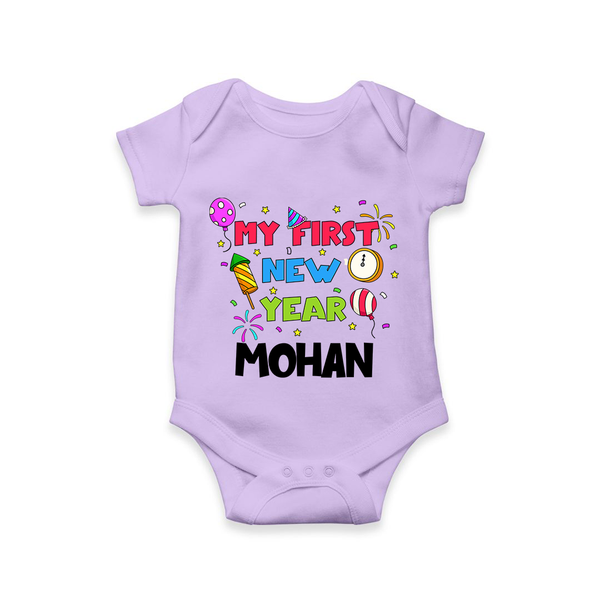My First New Year – Colorful Party| Customized Romper for Kids - LILAC - New Born (Chest 14")