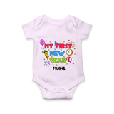 "My First New Year 2025 - A Happy Beginning With Our Customized Romper for Babies With Name" - LILAC - 0 - 3 Months Old (Chest 16")