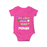 My First New Year – Colorful Party| Customized Romper for Kids - HOT PINK - New Born (Chest 14")