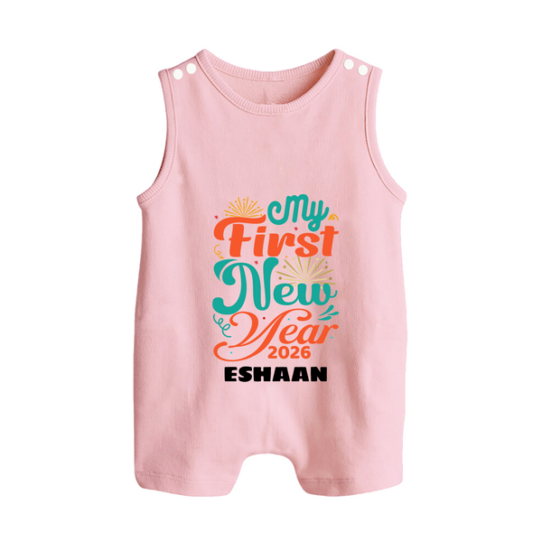 My First New Year 2026 – Pastel Fireworks | Customized Romper Suit   - BABY PINK - 0 - 5 Months Old (Chest 18")