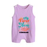 My First New Year 2026 – Pastel Fireworks | Customized Romper Suit   - LILAC - 0 - 5 Months Old (Chest 18")