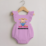 It’s My First New Year 2026 – Baby Cartoon | Personalised Romper Frock for Girls - BABY PINK - 0 - 3 Months Old (Chest 19")