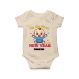 "My First New Year 2025 - Magical Moments With Our Customized Romper for Babies With Name" - IVORY - 0 - 3 Months Old (Chest 16")