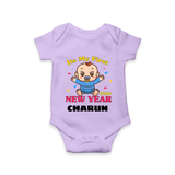 It’s My First New Year 2026 – Baby Cartoon | Personalised Romper for Kids - LILAC - New Born (Chest 14")