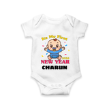 It’s My First New Year 2026 – Baby Cartoon | Personalised Romper for Kids - WHITE - New Born (Chest 14")