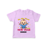 "My First New Year 2025 - Magical Moments With Our Customized T-Shirt for Kids With Name" - LILAC - 0-5 Months Old (Chest 17")