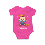 "My First New Year 2025 - Magical Moments With Our Customized Romper for Babies With Name" - HOT PINK - 0 - 3 Months Old (Chest 16")