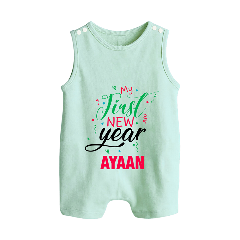 My First New Year | Personalised Romper Suit   - MINT GREEN - 0 - 5 Months Old (Chest 18")