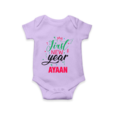 My First New Year | Personalised Romper for Kids - LILAC - New Born (Chest 14")