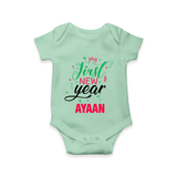 My First New Year | Personalised Romper for Kids - MINT GREEN - New Born (Chest 14")