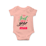 My First New Year | Personalised Romper for Kids - PEACH - New Born (Chest 14")