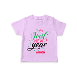 "My First New Year 2025 - A Joyful Memory With Our Customized T-Shirt for Kids With Name" - LILAC - 0-5 Months Old (Chest 17")