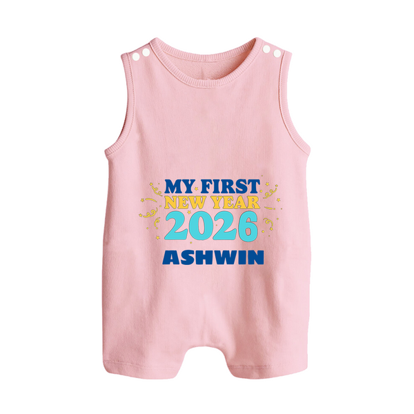 My First New Year 2026 | Customized Romper Suit   - BABY PINK - 0 - 5 Months Old (Chest 18")