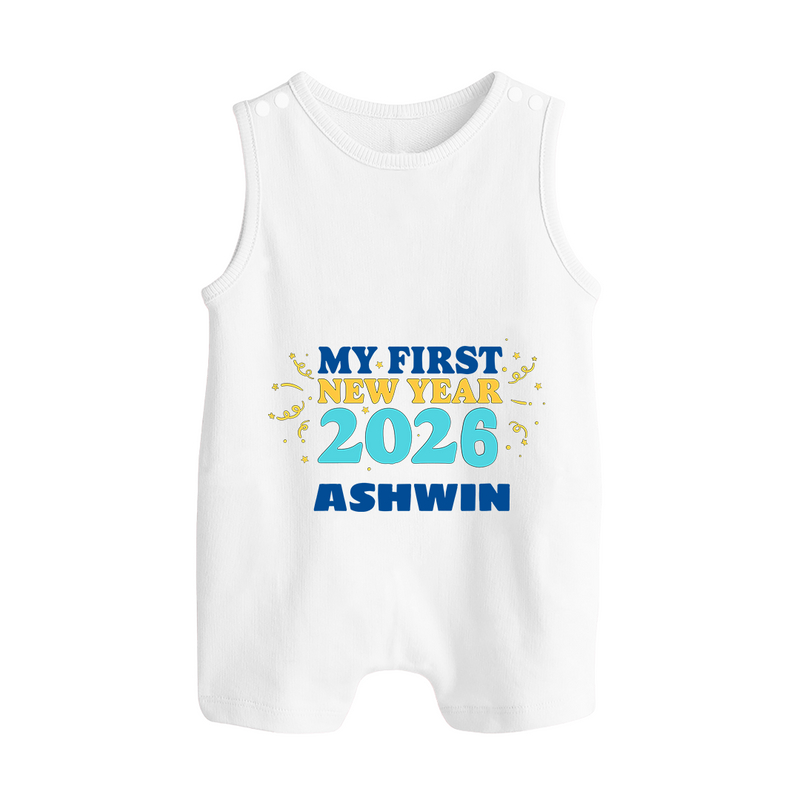 My First New Year 2026 | Customized Romper Suit   - WHITE - 0 - 5 Months Old (Chest 18")