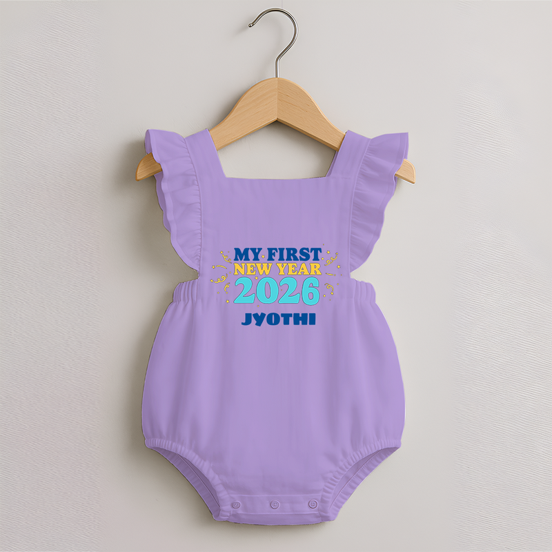 My First New Year 2026 | Customized Romper Frock for Girls - LILAC - 0 - 3 Months Old (Chest 19")
