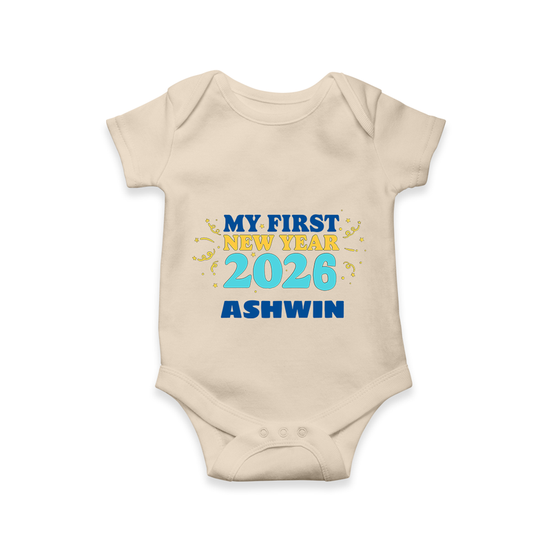 My First New Year 2026 | Customized Romper for Kids - IVORY - New Born (Chest 14")