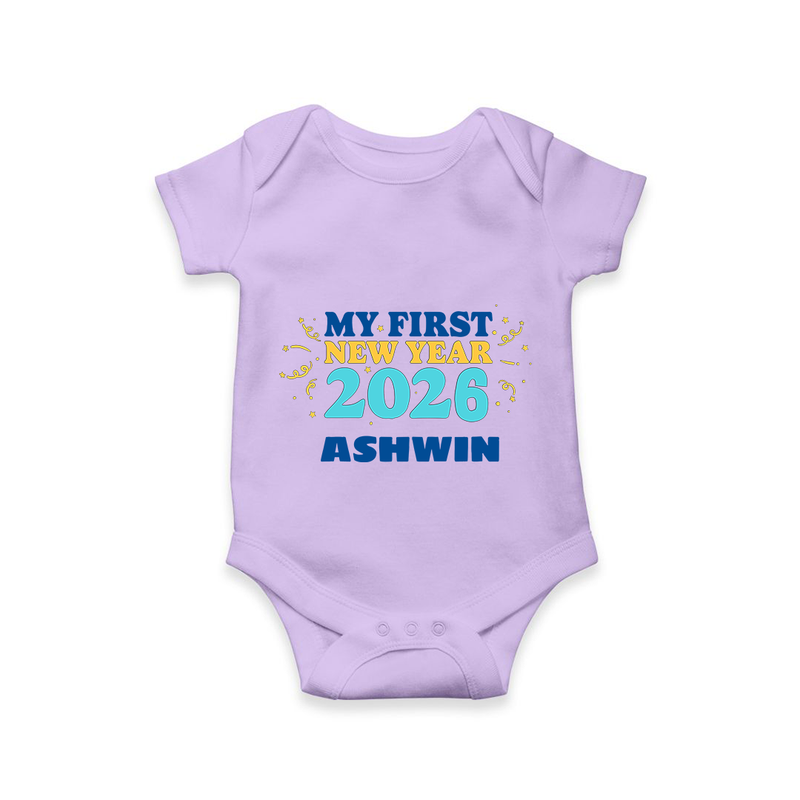 My First New Year 2026 | Customized Romper for Kids - LILAC - New Born (Chest 14")