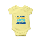 My First New Year 2026 | Customized Romper for Kids - PASTEL YELLOW - New Born (Chest 14")