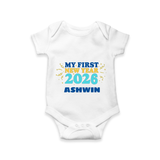 My First New Year 2026 | Customized Romper for Kids - WHITE - New Born (Chest 14")