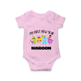 My First New Year 2026 – Colorful Party Numbers | Personalised Romper for Kids - BABY PINK - New Born (Chest 14")