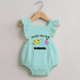 My First New Year 2026 – Colorful Party Numbers | Personalised Romper Frock for Girls - MINT GREEN - 0 - 3 Months Old (Chest 19")