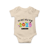 "My First New Year 2025 - Endless Joy With Our Customized Romper for Babies With Name" - IVORY - 0 - 3 Months Old (Chest 16")