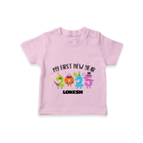 "My First New Year 2025 - Endless Joy With Our Customized T-Shirt for Kids With Name" - PINK - 0-5 Months Old (Chest 17")