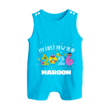 My First New Year 2026 – Colorful Party Numbers | Personalised Romper Suit   - SKY BLUE - 0 - 5 Months Old (Chest 18")