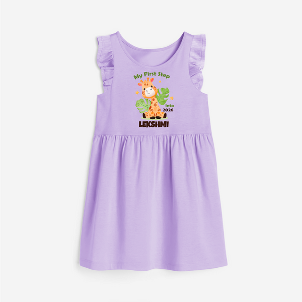 My First Step into 2026 | Customized Frock for Girls - LILAC - 1 - 2 Years Old (Chest 22" , Full Length 22")