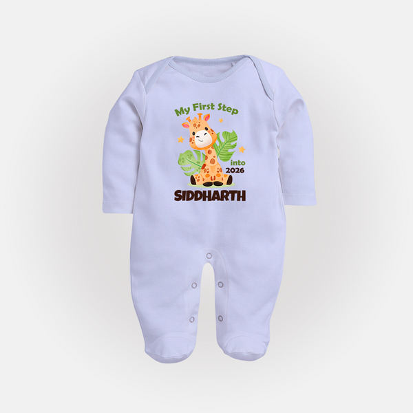 My First Step into 2026 | Customized Fullbody Suit   - BABY BLUE - New Born (Chest 7.5")