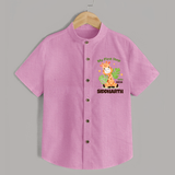 My First Step into 2026 | Customized Shirt for Kids - BABY PINK - 0 - 6 Months Old (Chest 23")