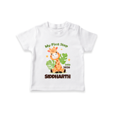 My First Step into 2026 | Customized T-Shirt for Kids - WHITE - 0-5 Months Old (Chest 17")