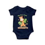 My First Step into 2026 | Customized Romper for Kids - NAVY BLUE - New Born (Chest 14")