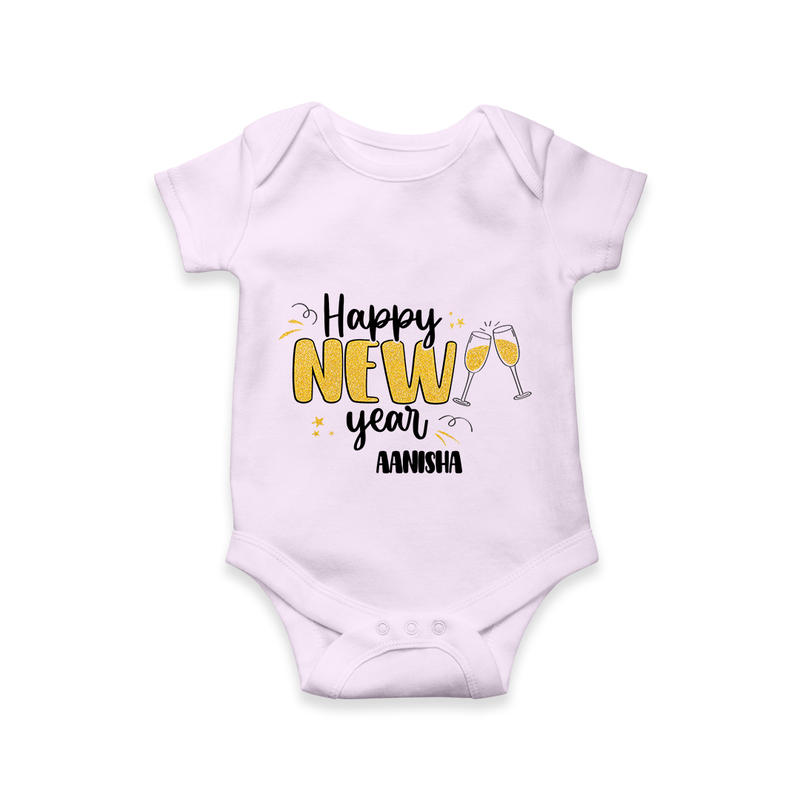 "Happy New Year 2025 - Smiles and Memories With Our Customized Romper for Babies With Name" - LILAC - 0 - 3 Months Old (Chest 16")