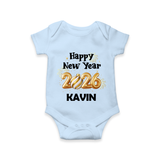 Happy New Year 2026 | Customized Romper for Kids - BABY BLUE - New Born (Chest 14")