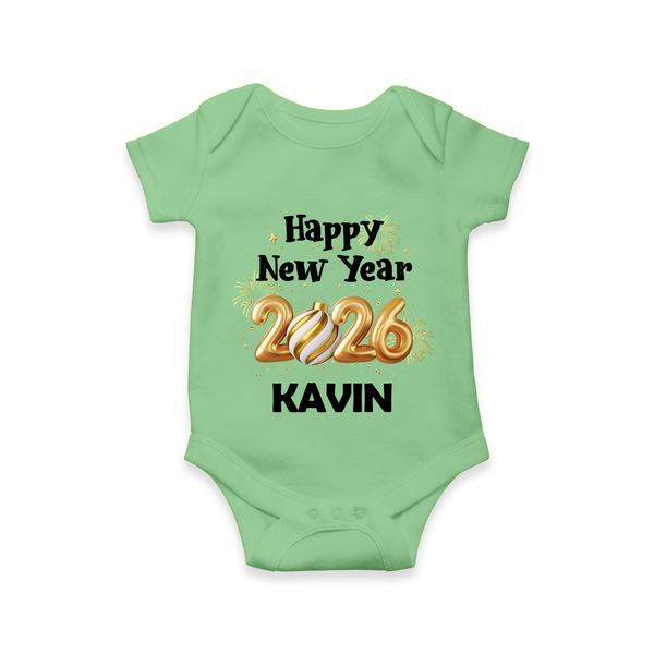 Happy New Year 2026 | Customized Romper for Kids - GREEN - New Born (Chest 14")