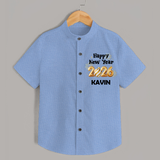 Happy New Year 2026 | Personalised Shirt for Kids - SKY BLUE - 0 - 6 Months Old (Chest 23")