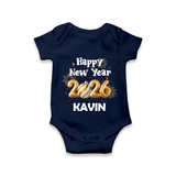 Happy New Year 2026 | Customized Romper for Kids - NAVY BLUE - New Born (Chest 14")