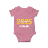 "Happy New Year 2025 - Special Memories With Our Customized Romper for Babies With Name" - ONION - 0 - 3 Months Old (Chest 16")