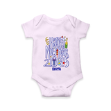 "Happy New Year 2025 - A Happy Beginning With Our Customized Romper for Babies With Name" - LILAC - 0 - 3 Months Old (Chest 16")