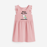 Happy New Year – Unicorn| Customized Frock for Girls - BABY PINK - 1 - 2 Years Old (Chest 22" , Full Length 22")